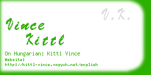 vince kittl business card